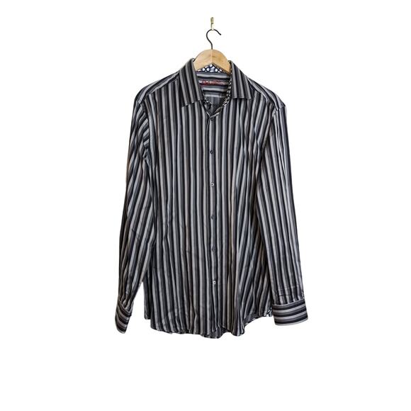 Robert Graham Striped Button Down Dress Shirt - Picture 1 of 9